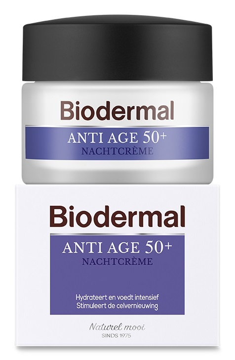 Biodermal Nachtcrème anti age 50+ Inhoud:50 ml
