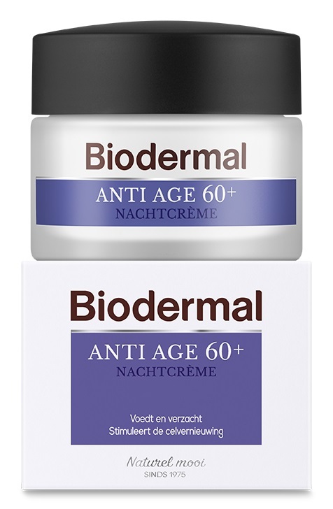 Biodermal Nachtcrème anti age 60+  Inhoud: 50 ml