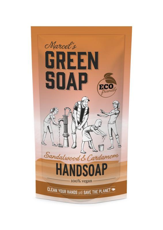 Marcel's GR Soap Handzeep sandelhout & kardemom navul Inhoud: 500 ml
