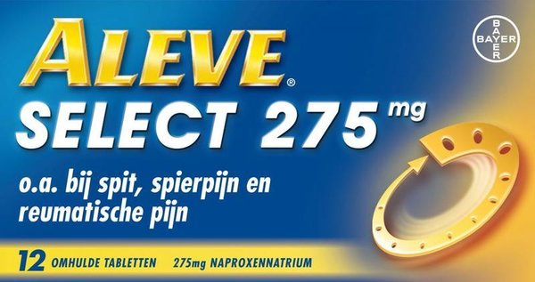 Aleve select 275 mg Inhoud: 12 Tabletten