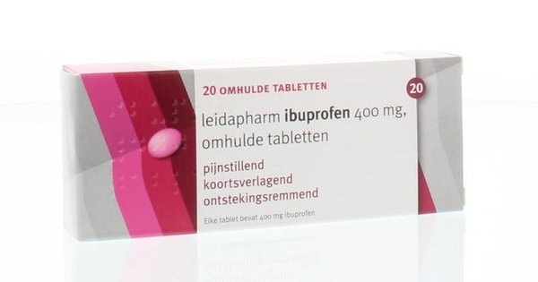 Leidapharm Ibuprofen 400 mg Inhoud: 20 Dragees