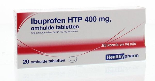 Healthypharm Ibuprofen 400 mg Inhoud: 20 Tabletten