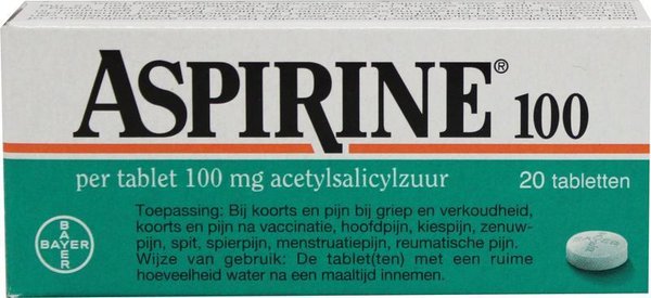 Aspirine 100mg 20 Tabletten