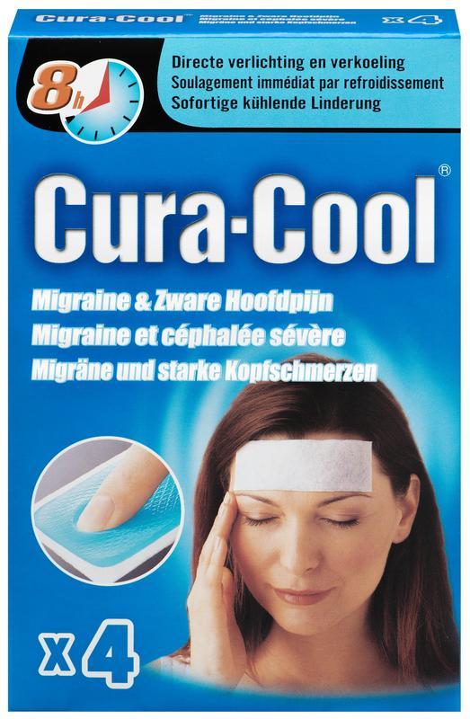 Be Cool Cura-cool migraine strips Inhoud:	4 Stuks