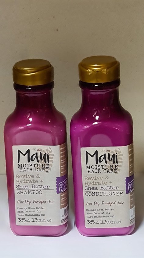 Maui Moisture Strength & Revive & Hydrate Shea Butter- shampoo/conditioner.