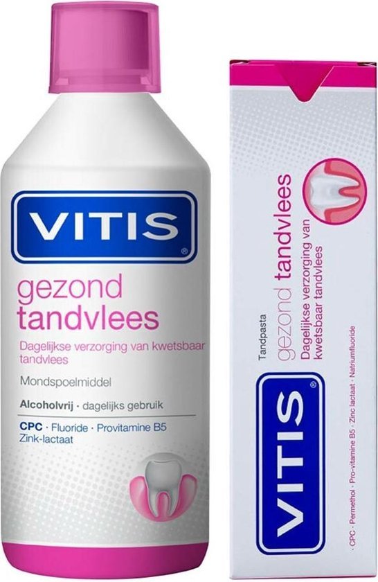 Vitis Tandpasta ( gezond tandvlees) + Mondwater (gezond tandvlees) - Voordeelpakket