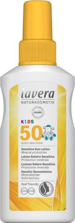 Lavera Zonnebrand/lotion solaire kids SPF50 EN-FR-IT-DE Inhoud:	100 Milliliter