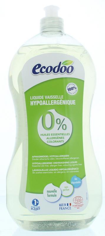 Ecodoo 	Afwasmiddel vloeibaar hypoallergeen Inhoud:	1 Liter
